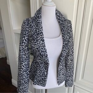 White House Black Market Black/white & gray structured blazer